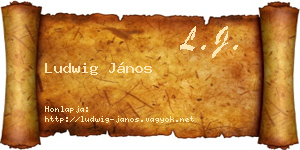 Ludwig János névjegykártya